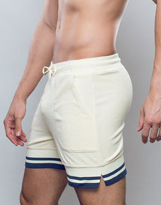 Terry Towelling Shorts  -  Off White