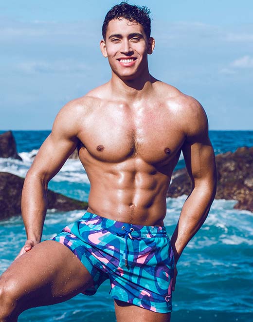 Printed Bronte Shorts - Kai Blue