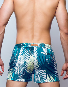 S50 Print Swimshorts - Feuille Green