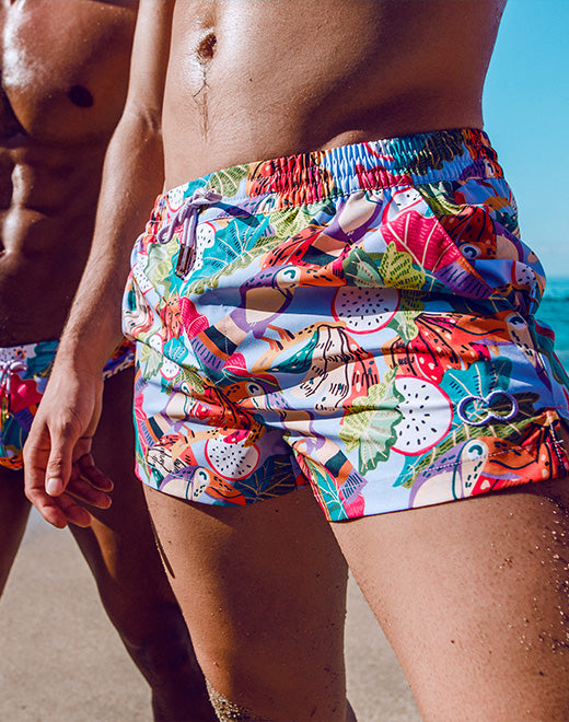 Printed Bronte Shorts - Aves Purple