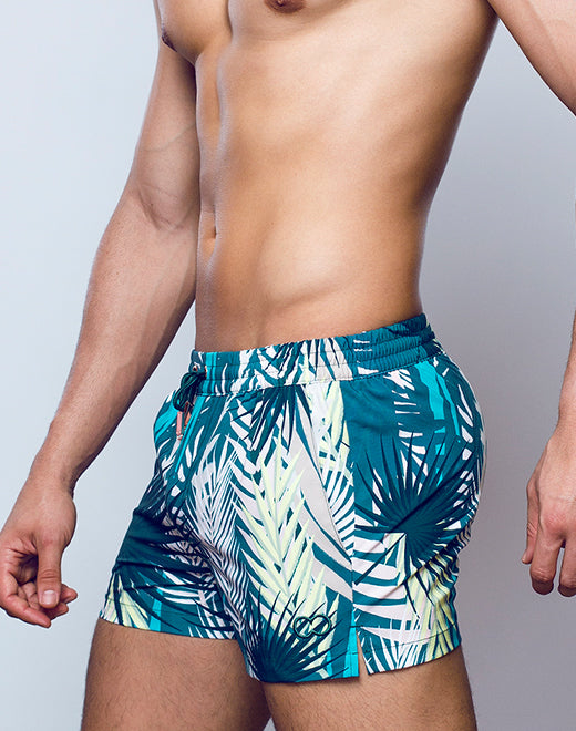 Printed Bronte Shorts - Feuille Green