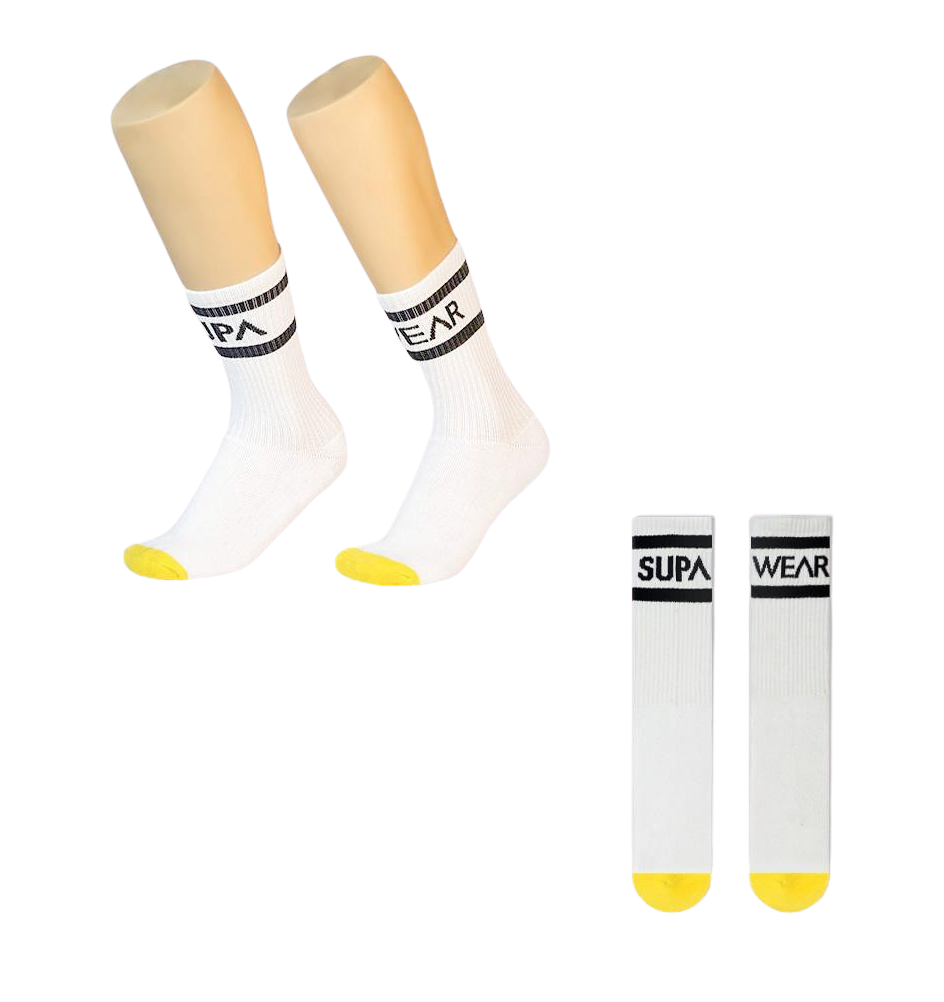 SUPA Crew Socks - White