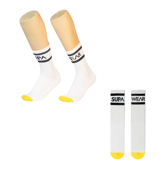 SUPA Crew Socks - White