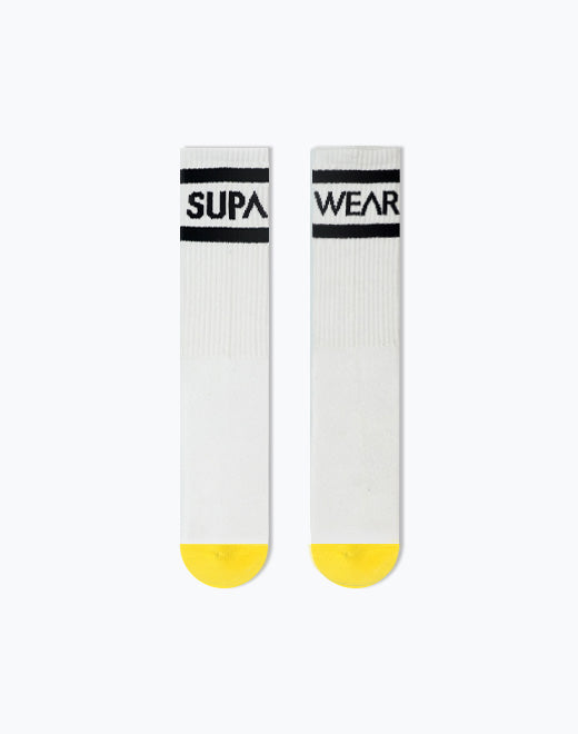 SUPA Crew Socks - White