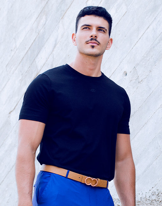 T21 Peruvian Cotton Crewneck T-Shirt - Black