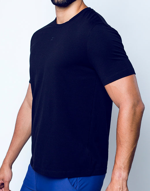T21 Peruvian Cotton Crewneck T-Shirt - Black