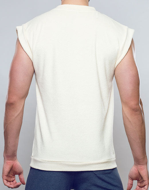 Terry Towelling Tank  -  Off White