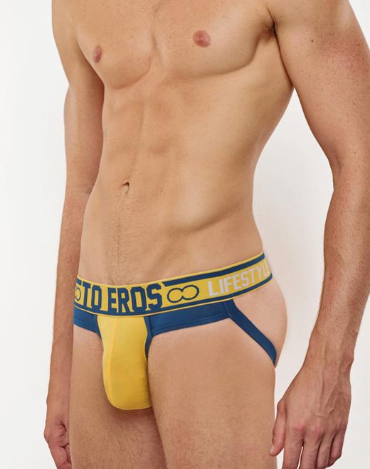 U92 TO EROS Jockstrap Underwear - Yellow