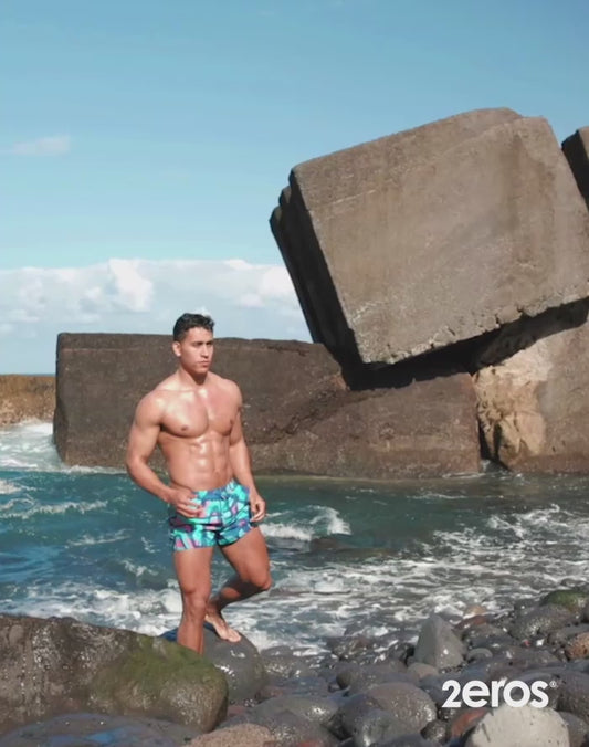 Printed Bronte Shorts - Kai Blue
