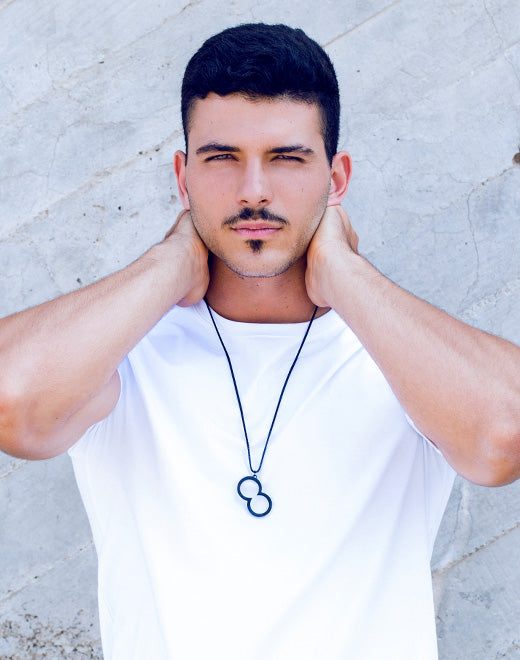 Icon Pendant Necklace - Black