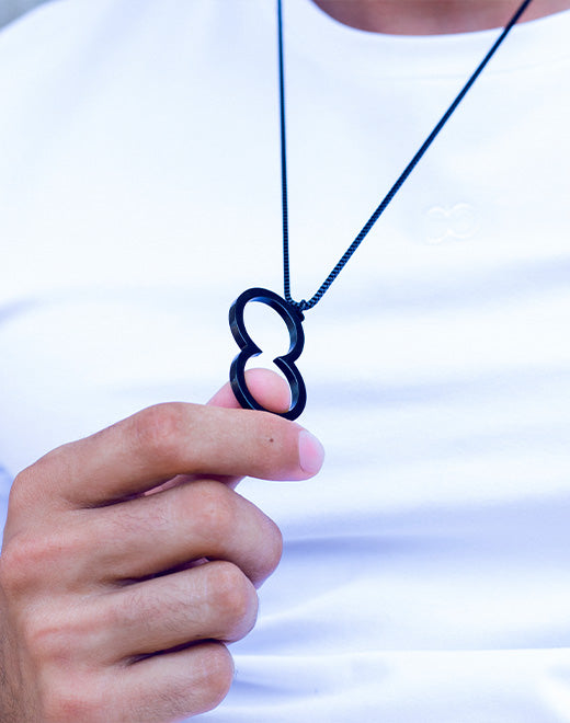 Icon Pendant Necklace - Black