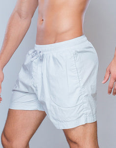 5” Poplin Shorts - Grey White