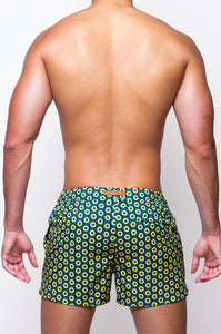 S50 Print  Swimshorts - Bauhaus Gold