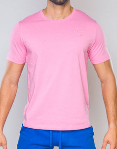 Crew Neck T-Shirt - Sachet Pink