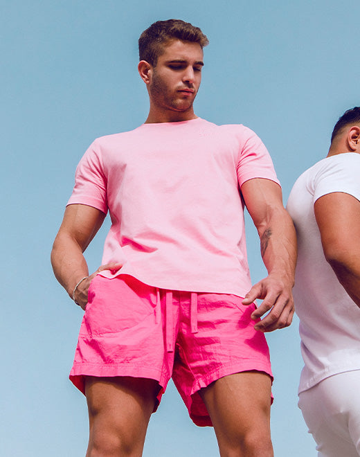 Crew Neck T-Shirt - Sachet Pink