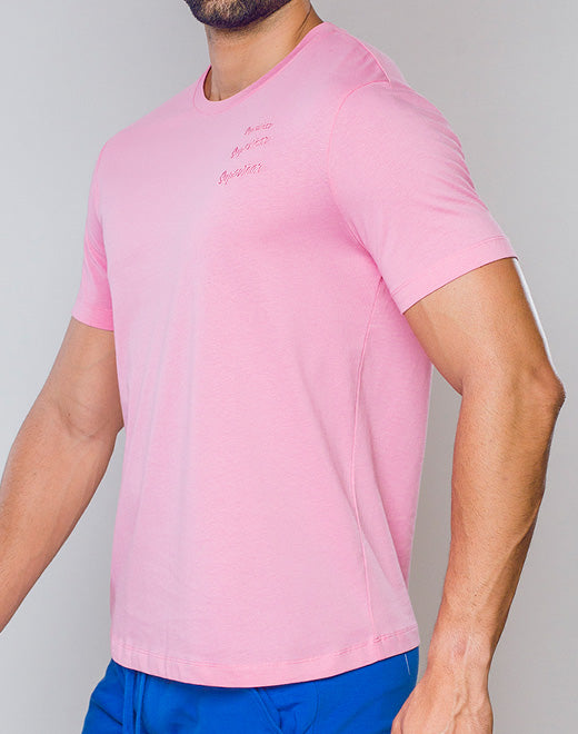 Crew Neck T-Shirt - Sachet Pink