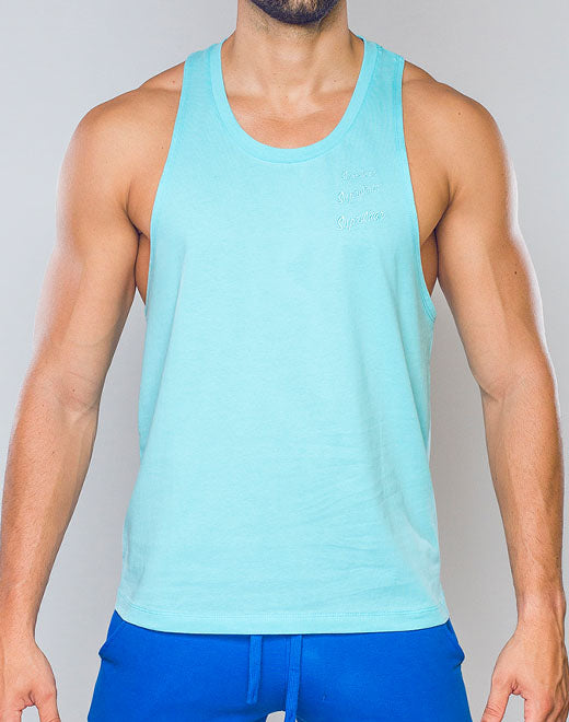 Racer Back Singlet - Turquoise Blue