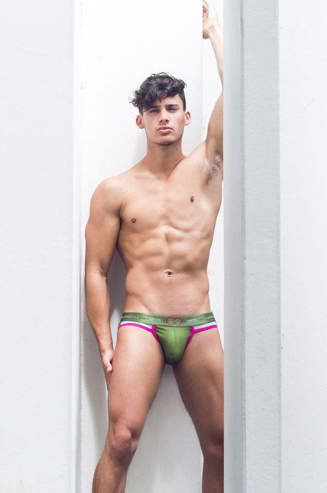 U93 Aeolus Jockstrap Underwear - Green Gale